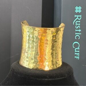 Rustic Cuff Shimmering Gold Bracelet